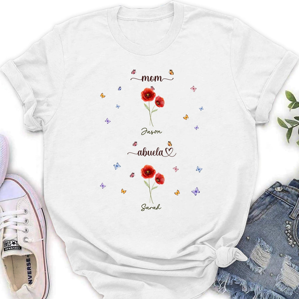 Custom Christmas & Birthday Gift for Grandma • First Mom Now Grandma - Personalized Shirt