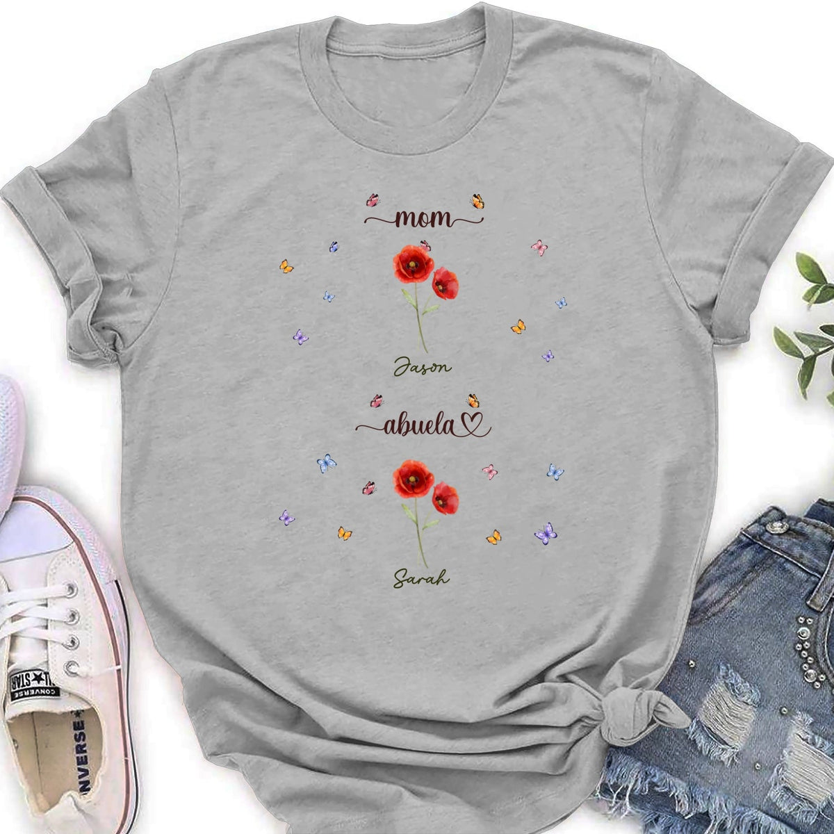 Custom Christmas & Birthday Gift for Grandma • First Mom Now Grandma - Personalized Shirt