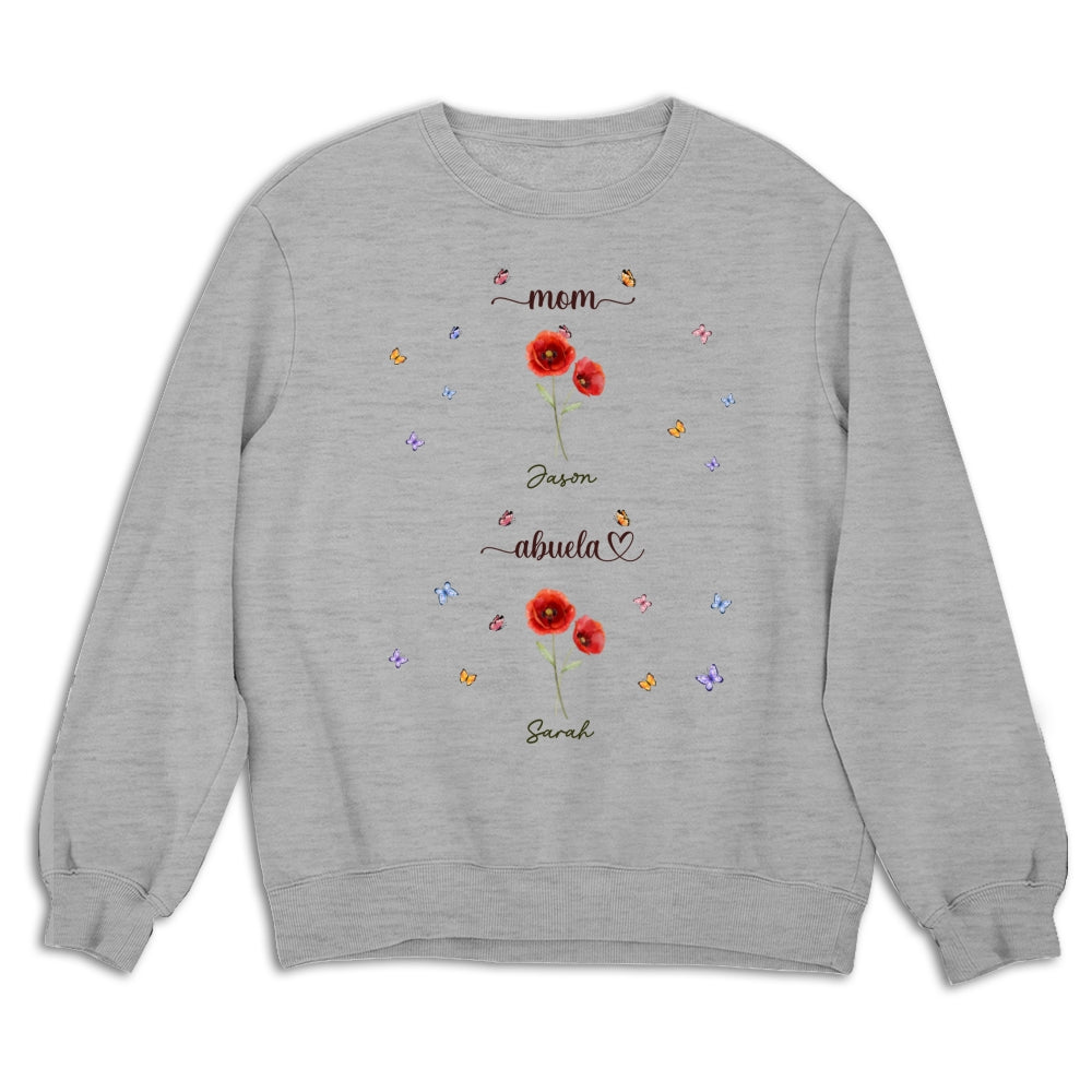 Custom Christmas & Birthday Gift for Grandma • First Mom Now Grandma - Personalized Shirt