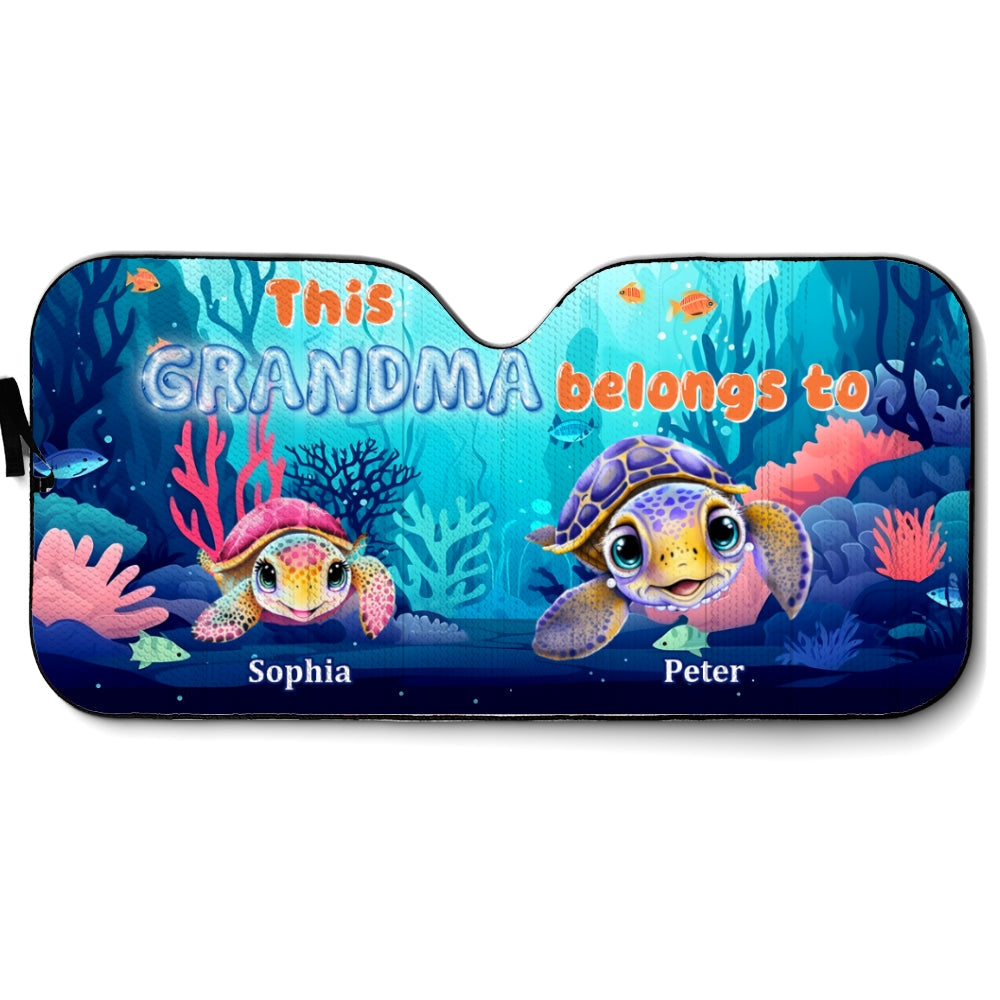 Grandma Turtle - Personalized Car Sunshade