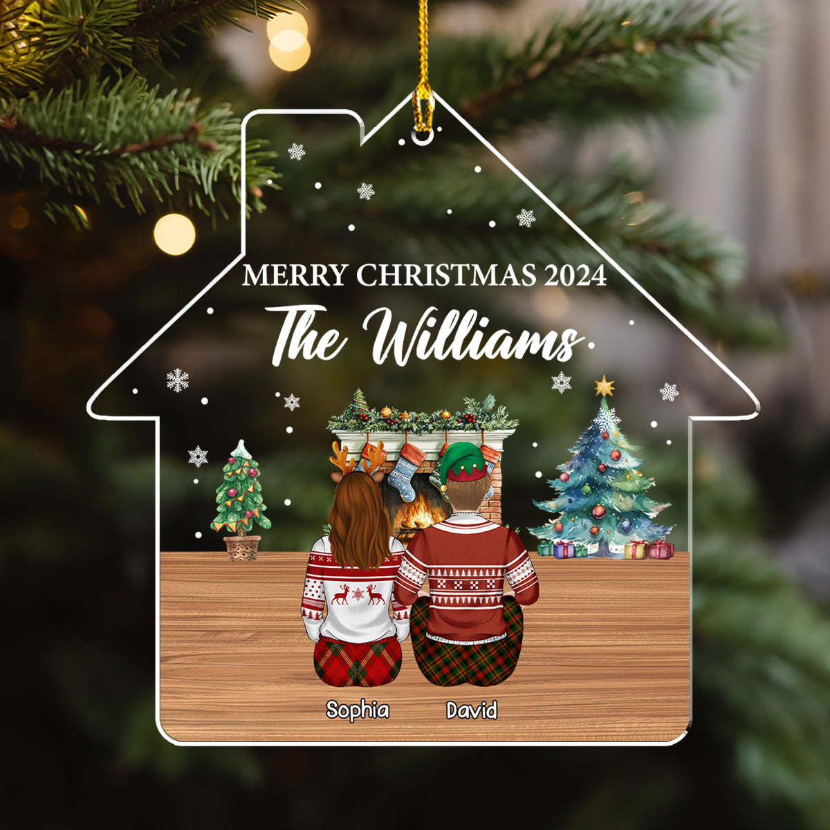Custom Family Ornament, Christmas Gift for Family Members •  Family Reunion Christmas - Personalized Acrylic Ornament