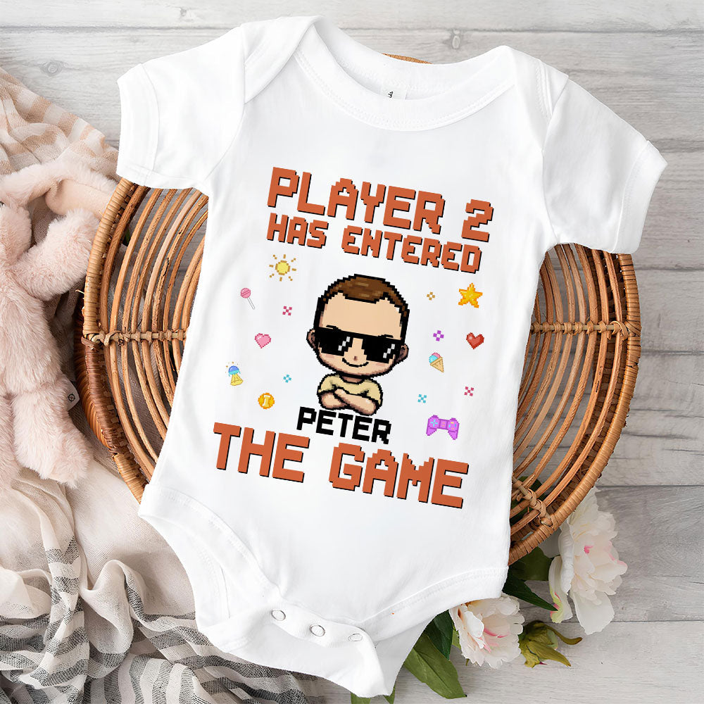 Custom First Father's Day, Christmas Gift for New Dad • Leveled Up - Personalized T-shirt And Onesie