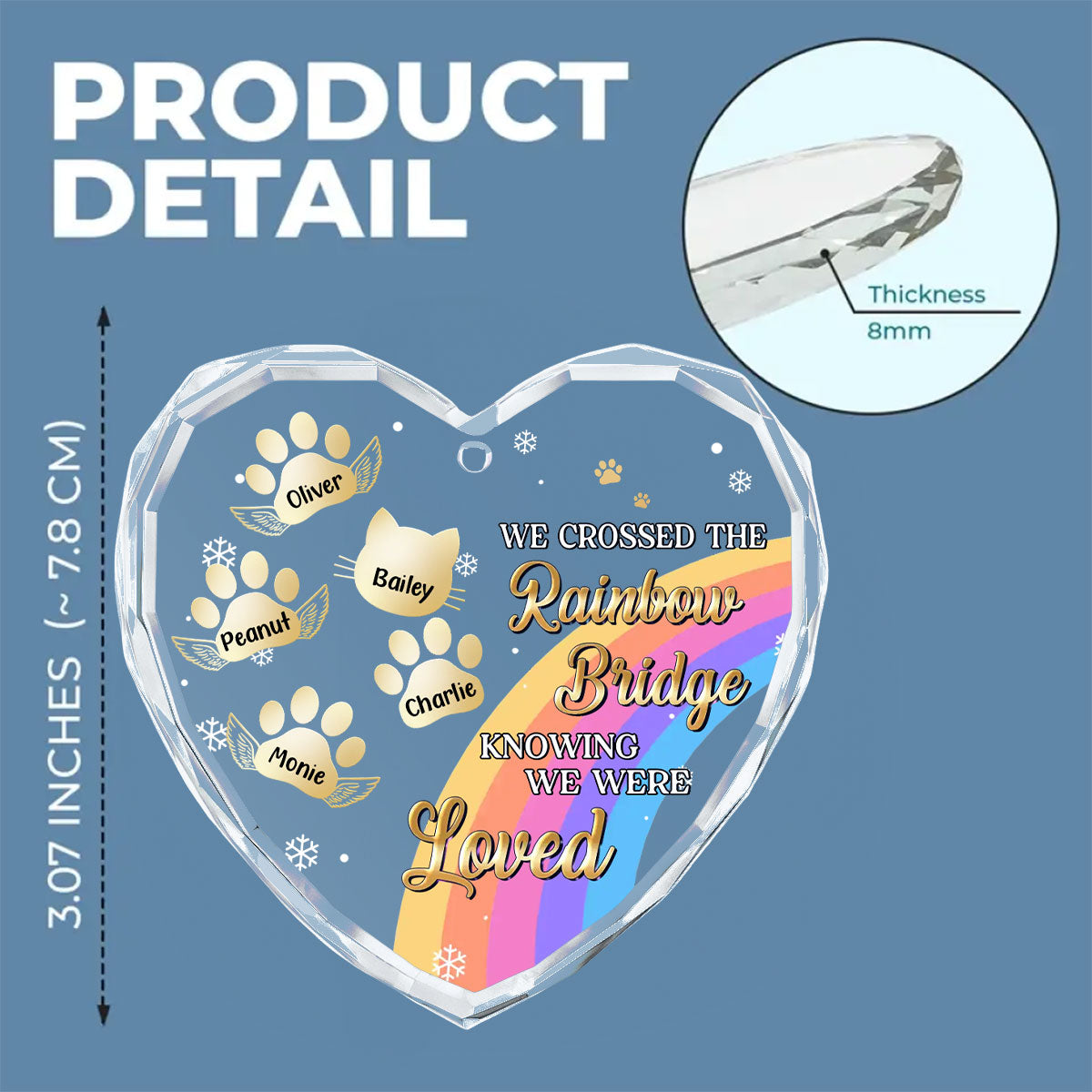 Custom Keepsake Christmas Ornament •  I Was Loved - Personalized Glass Ornament