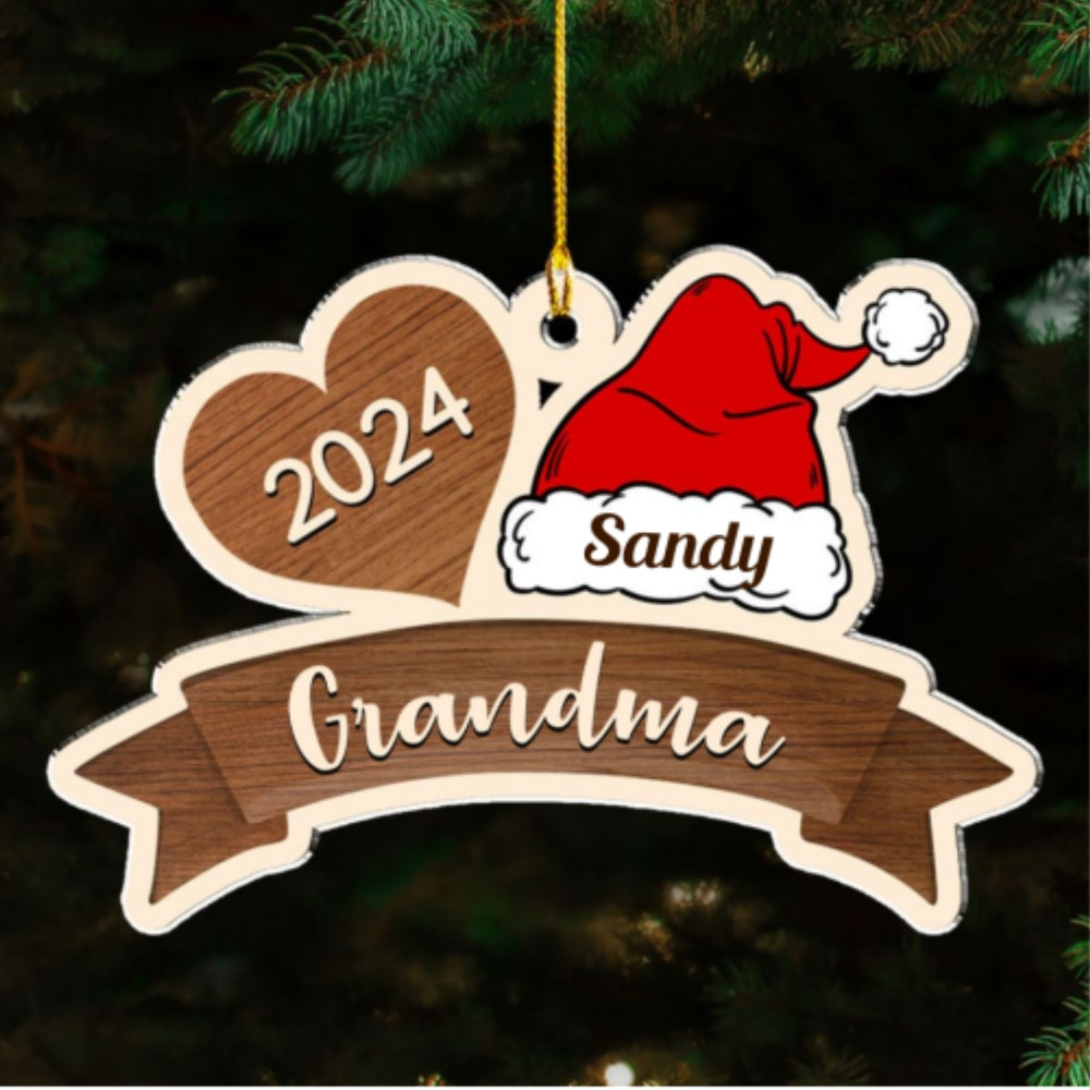 Custom Keepsake Christmas Ornament •  Lovely Grandma - Personalized Acrylic Ornament