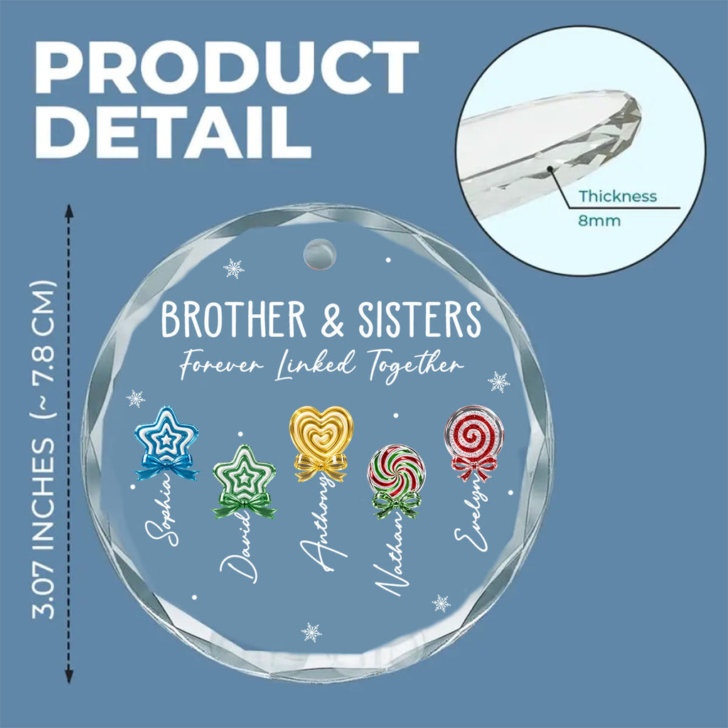Forever Linked Together - Personalized Glass Ornament