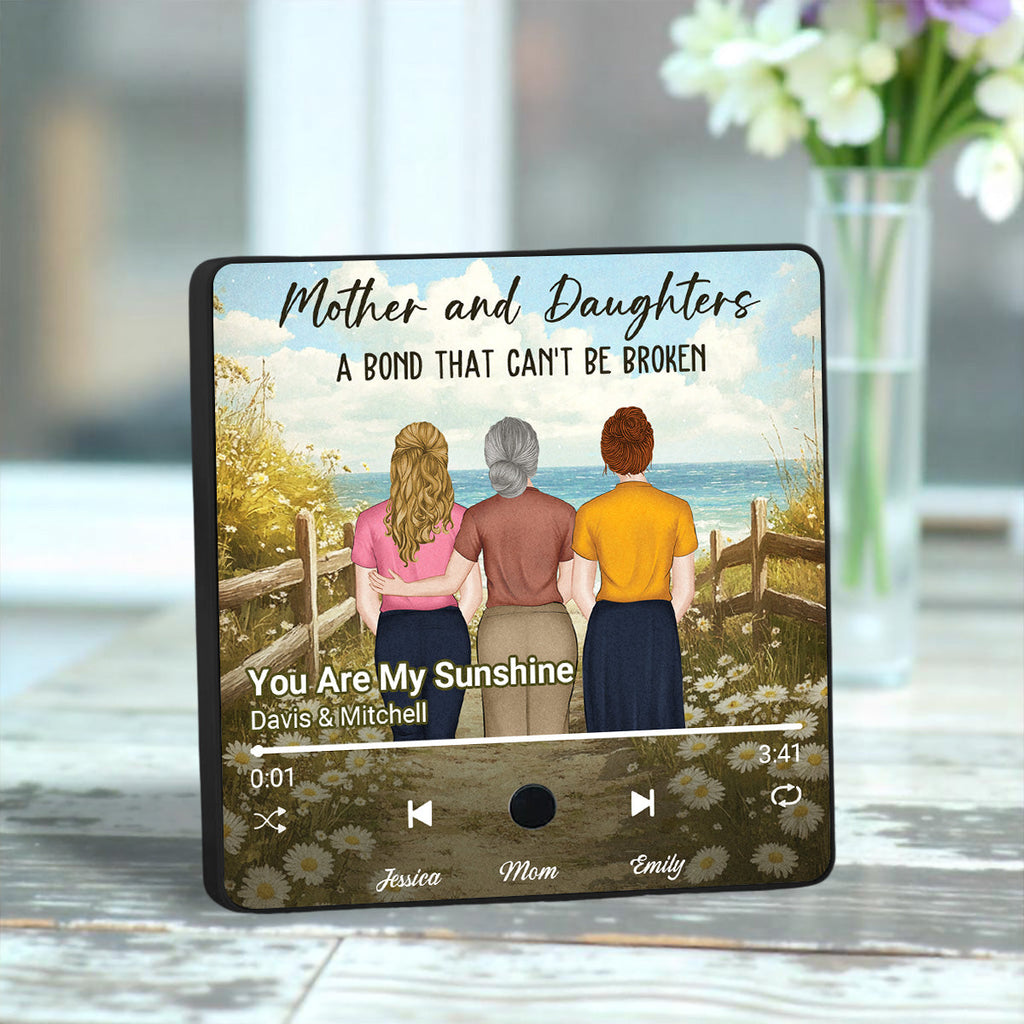 Mother And Daughter - Personalized Music Fridge Magnet