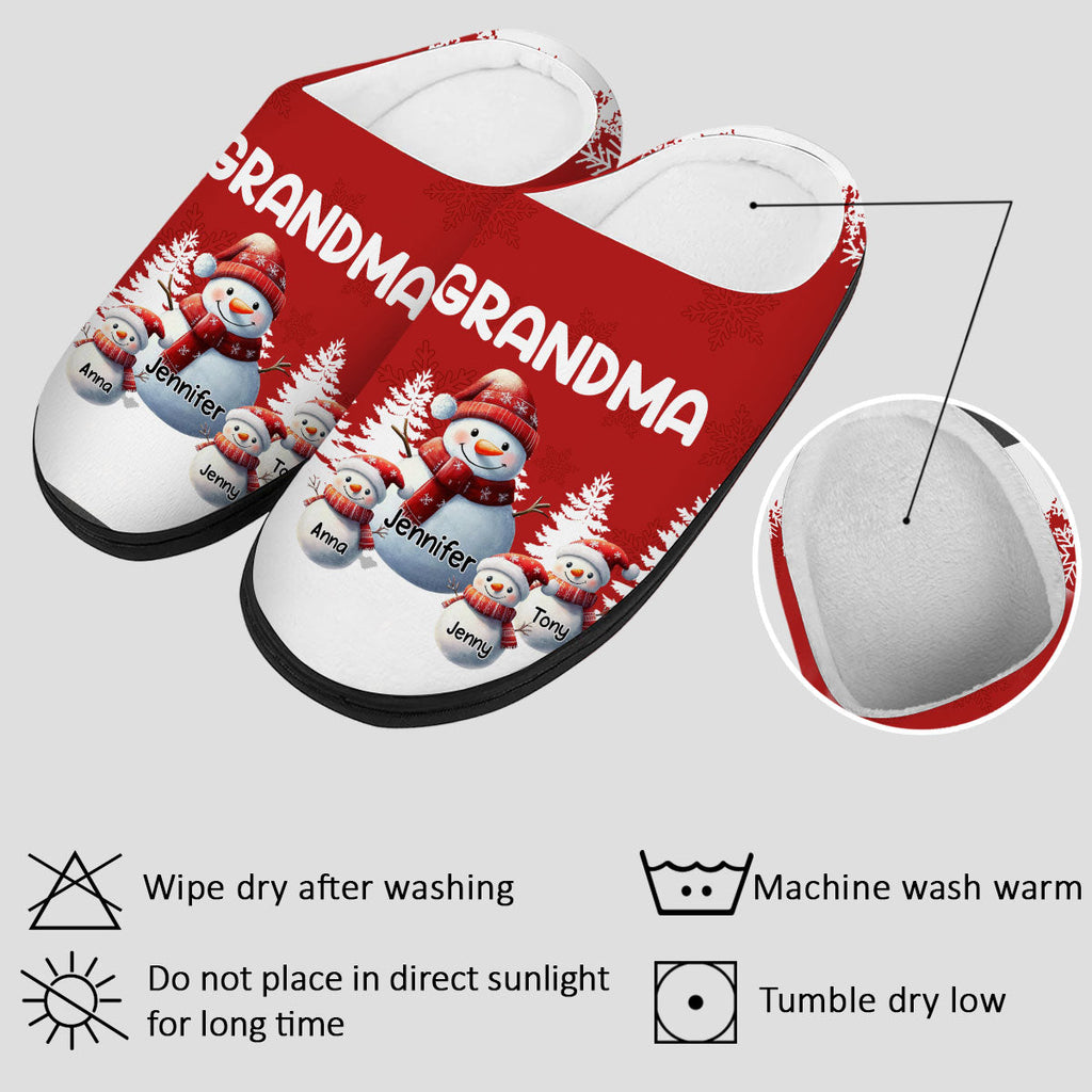 My Fav People Call Me Grandma - Personalized Plush Slippers