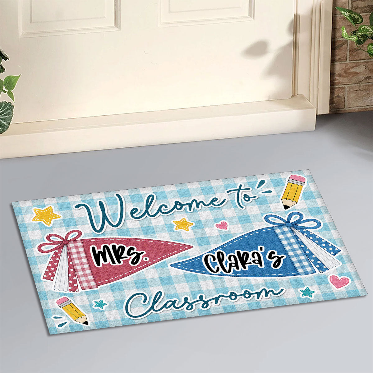 Welcome To Classroom - Personalized Doormat