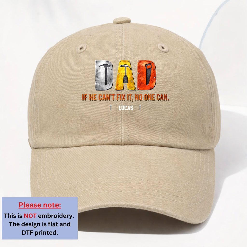 Custom Father's Day Christmas Birthday Gifts for Dad • No One But Daddy - Personalized Vintage Washed Denim Cap