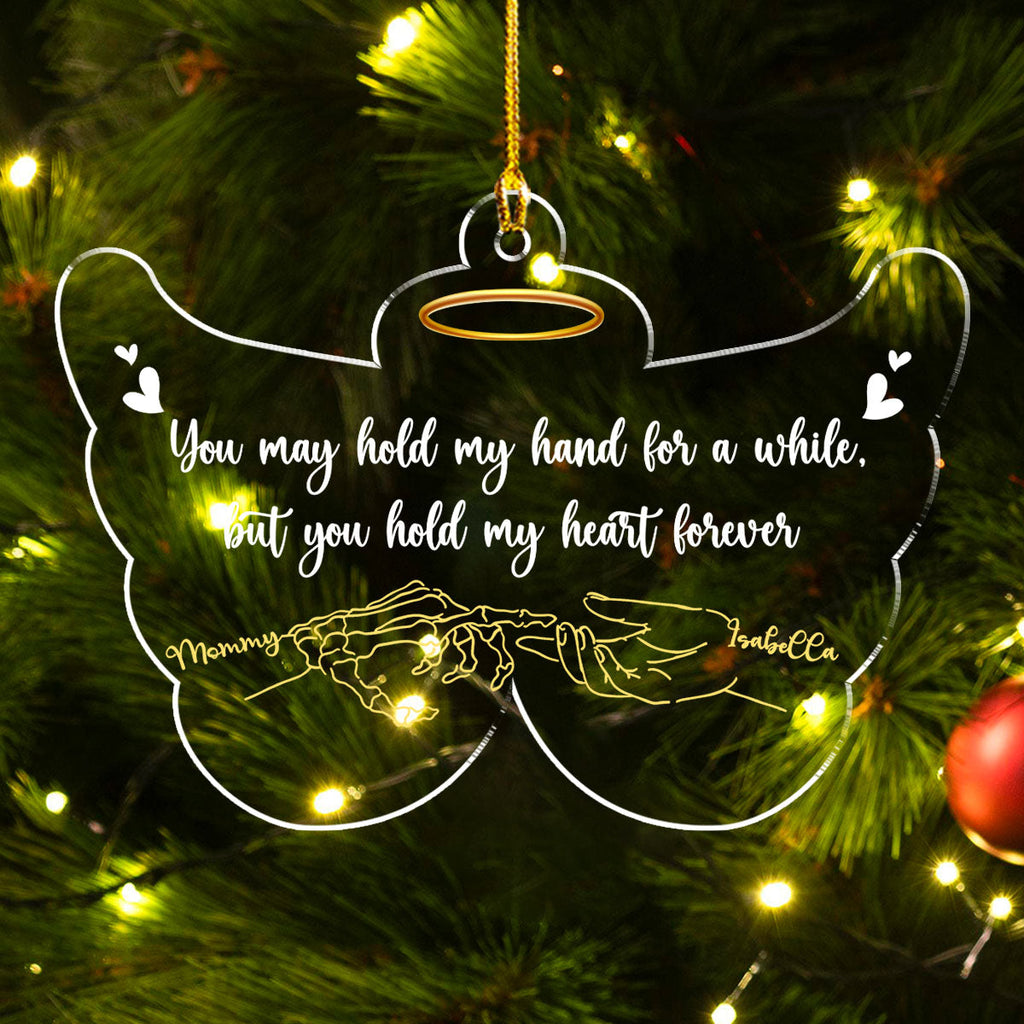 Custom Family Ornament, Christmas Gift for Family Members •  Until I Hold Your Hand In Heaven - Personalized Acrylic Ornament