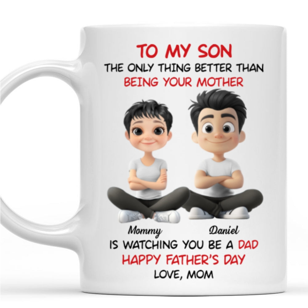 Custom Father's Day Gift For Son • To My Son Cartoonize - Personalized Coffee Mug