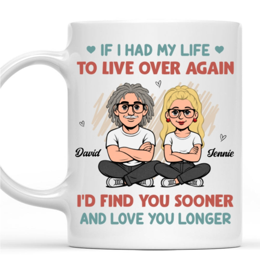 Custom Anniversary Keepsake Gifts For Couple • Love You For Life Retro - Personalized Coffee Mug