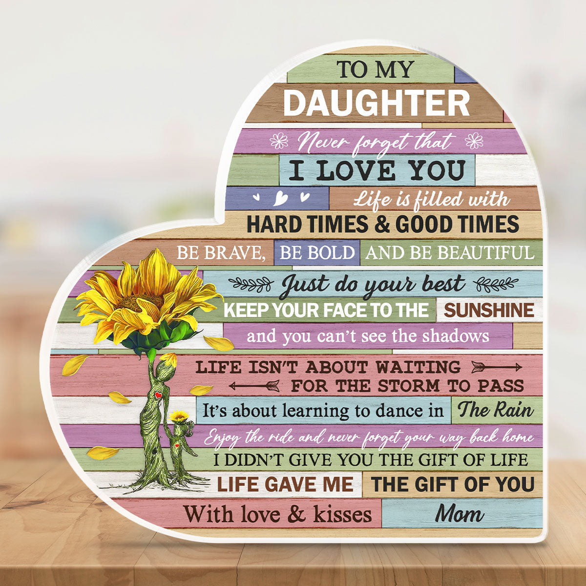 Custom Decor for Mom, Special Gift for Mother • Life Gave Me The Gift Of You - Personalized Acrylic Plaque