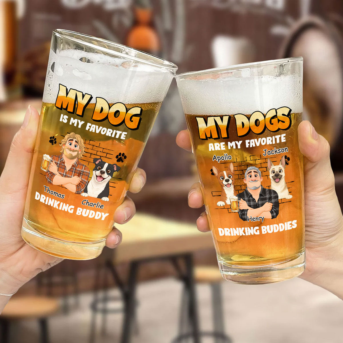 My Drinking Buddy - Personalized Beer Glass