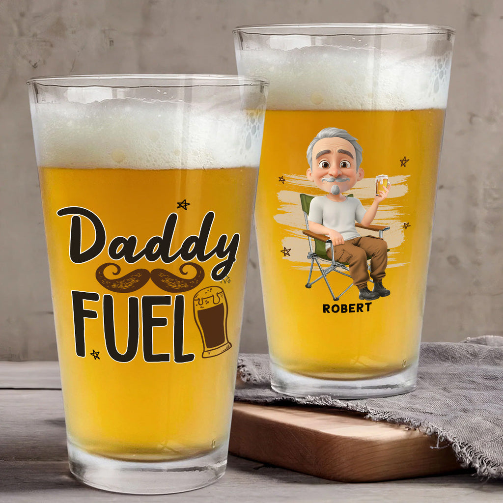 Dad Fuel - Personalized Beer Glass