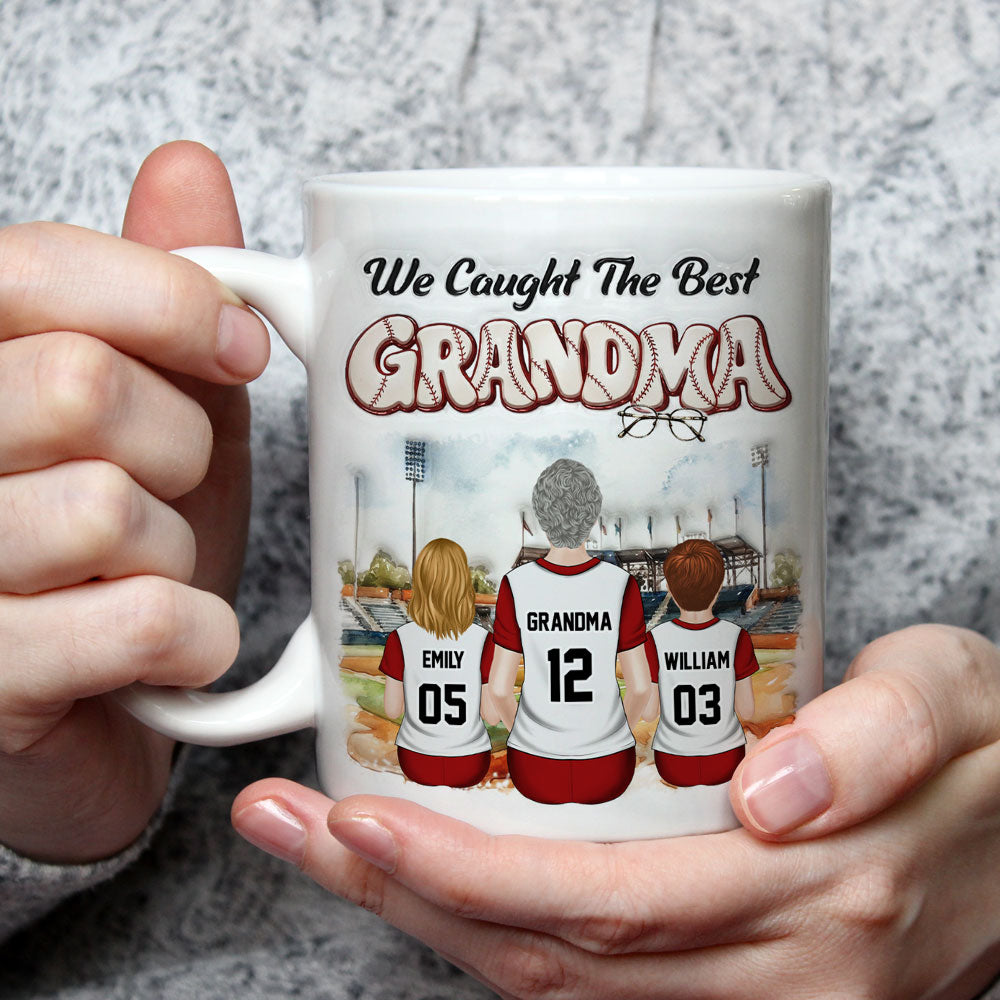 Custom Mother's Day Gift for Mom & Grandma • Caught The Best Grandma - Personalized 3D Inflated Effect Mug