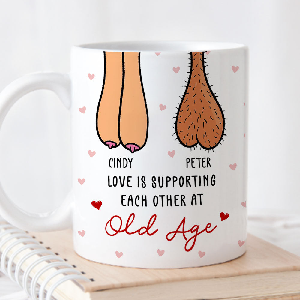 Custom Anniversary Keepsake Gifts For Couple • Love Is Supporting - Personalized Coffee Mug