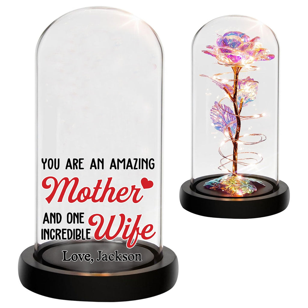 Amazing Mother - Personalized Sparkly Rose
