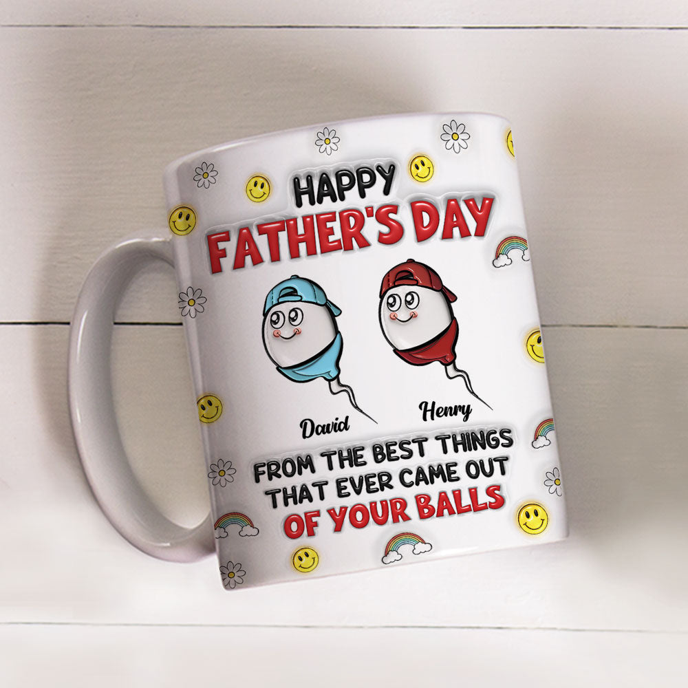 Custom Anniversary Keepsake Gifts For Couple • The Best Thing Came Out - Personalized 3D Inflated Effect Mug
