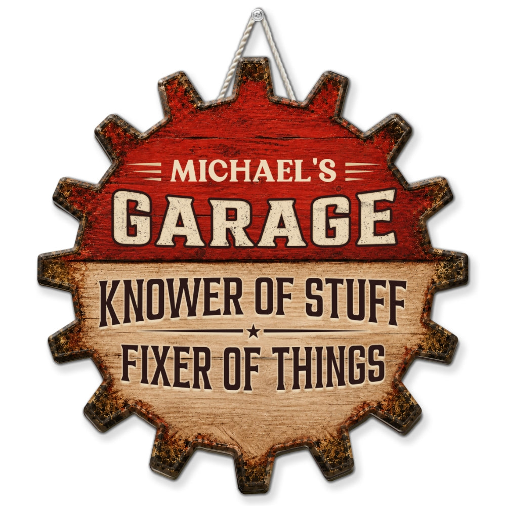 Custom Husband Anniversary Wall Decor Keepsake Gift • The Fixer - Personalized Wood Sign