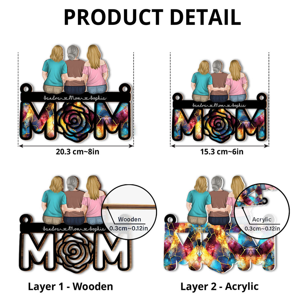 Custom Hanging Decor, Birthday Housewarming Gift • Gift For Mom - Personalized Suncatcher