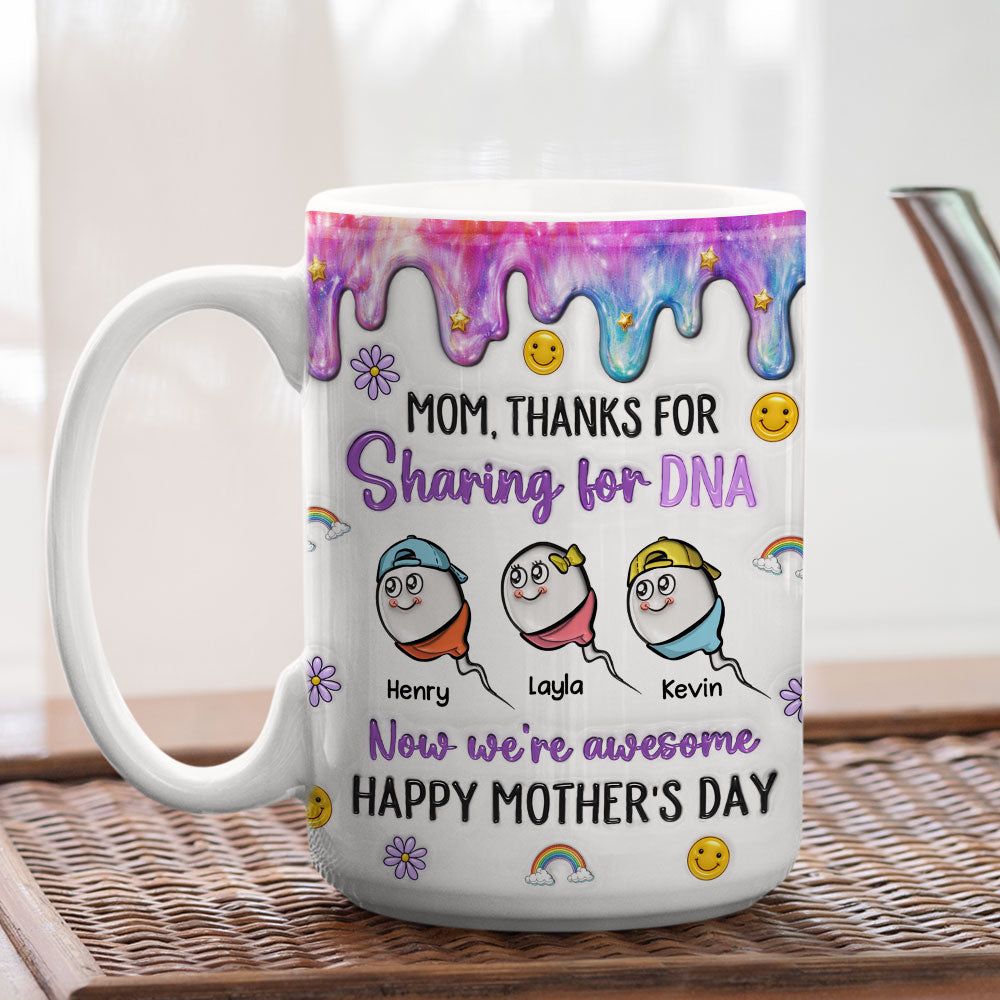 Custom Mother's Day Gift for Mom & Grandma • Now We Are Awesome - Personalized 3D Inflated Effect Mug