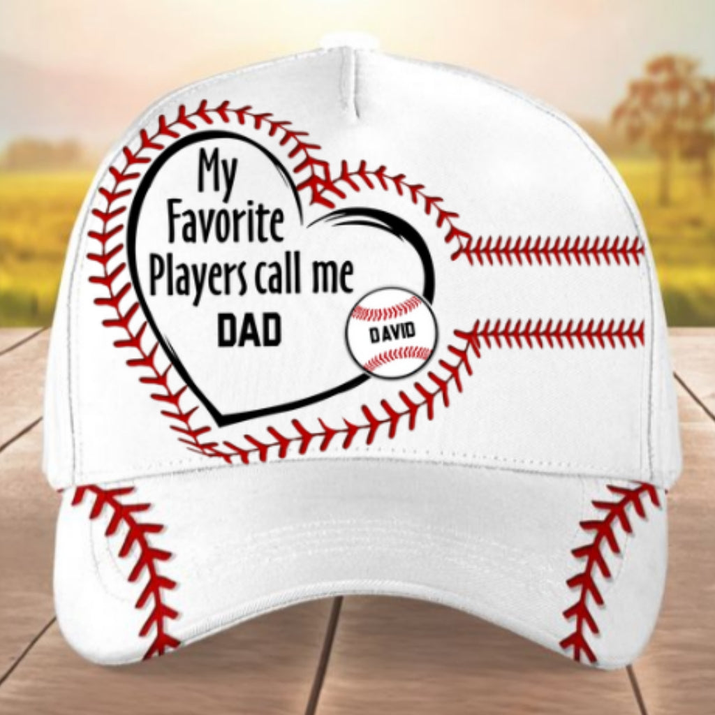 My Favorite Player Call Me Grandpa Dad - Personalized Classic Cap