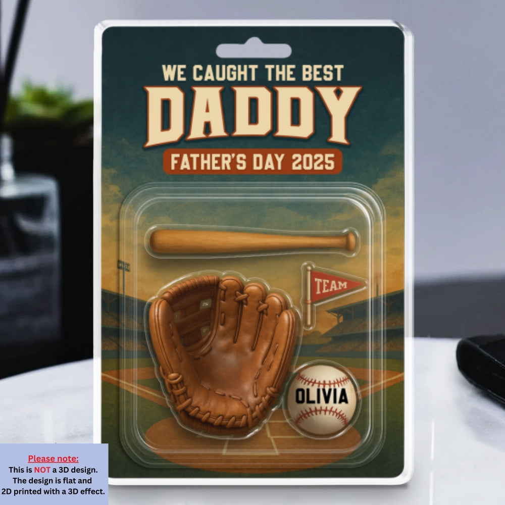 Custom Father's Day Decor, Gift for Dad & Grandpa • Baseball Daddy - Personalized Acrylic Plaque