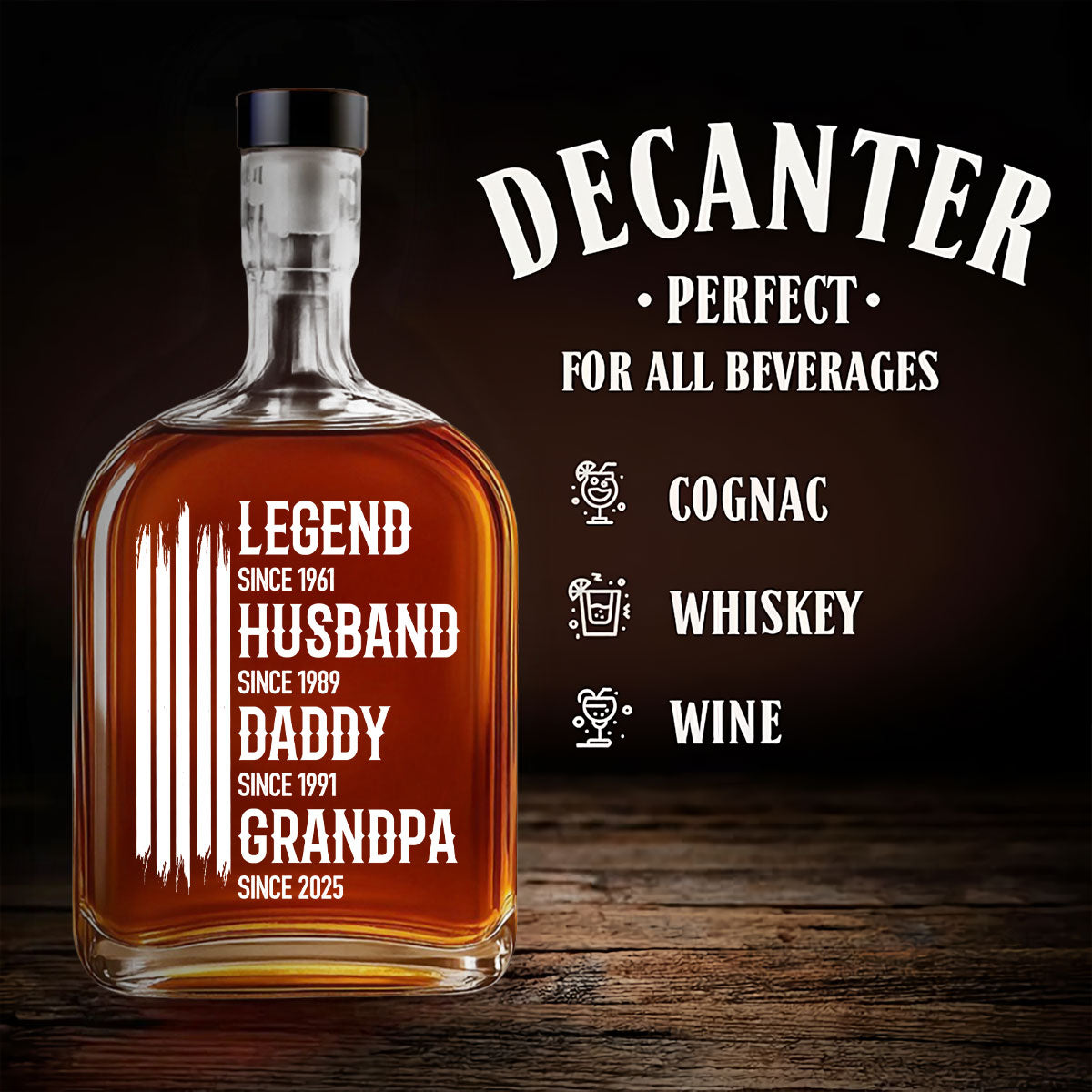 The Original Legend - Personalized Spirits Decanter