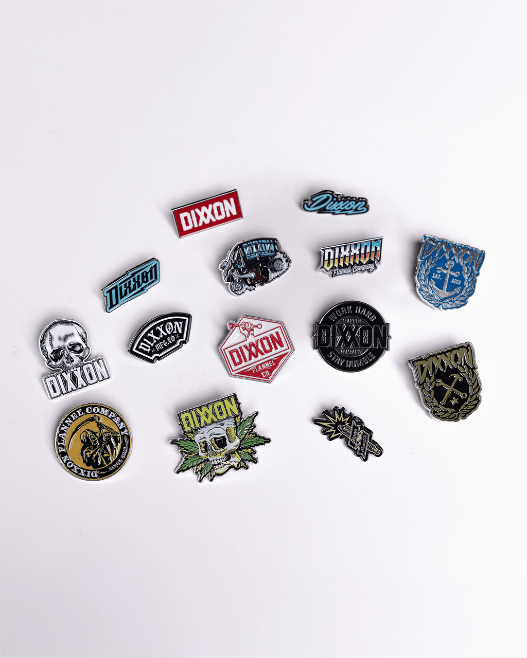 Bar Enamel Pin - Red & White