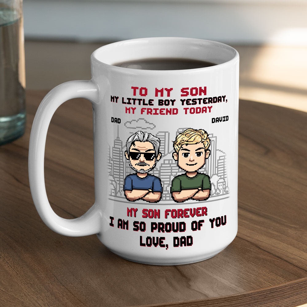 Custom Father's Day Gift For Son • Always My Baby My Hero - Personalized Coffee Mug