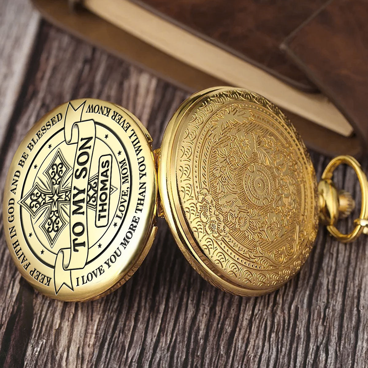Blessings And Love From Mom - Personalized Pocket Watch