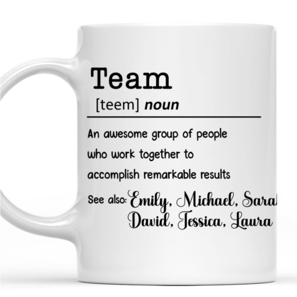 Custom Coworker, Christmas & Birthday Team Appreciation Gift • Success Begins With Working Together - Personalized Coffee Mug