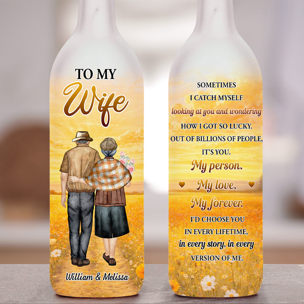 How Lucky I Am - Personalized Bottle Lamp