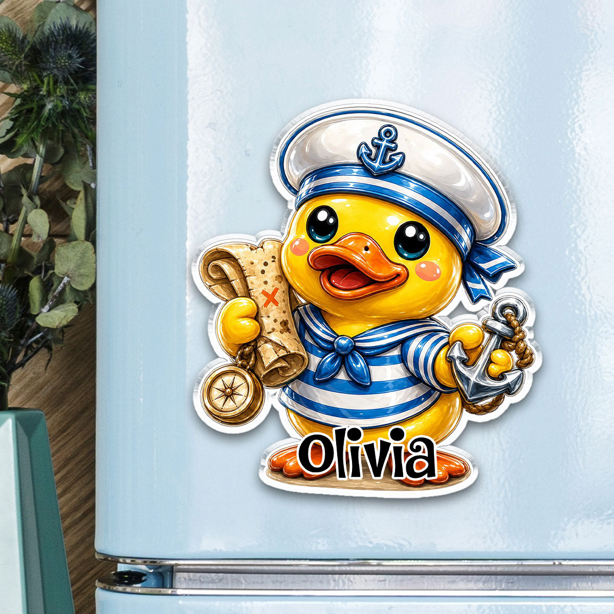 Cute Duck - Personalized Acrylic Magnet