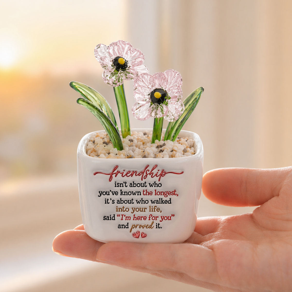 True Friendship - Personalized Glass Birth Month Flower