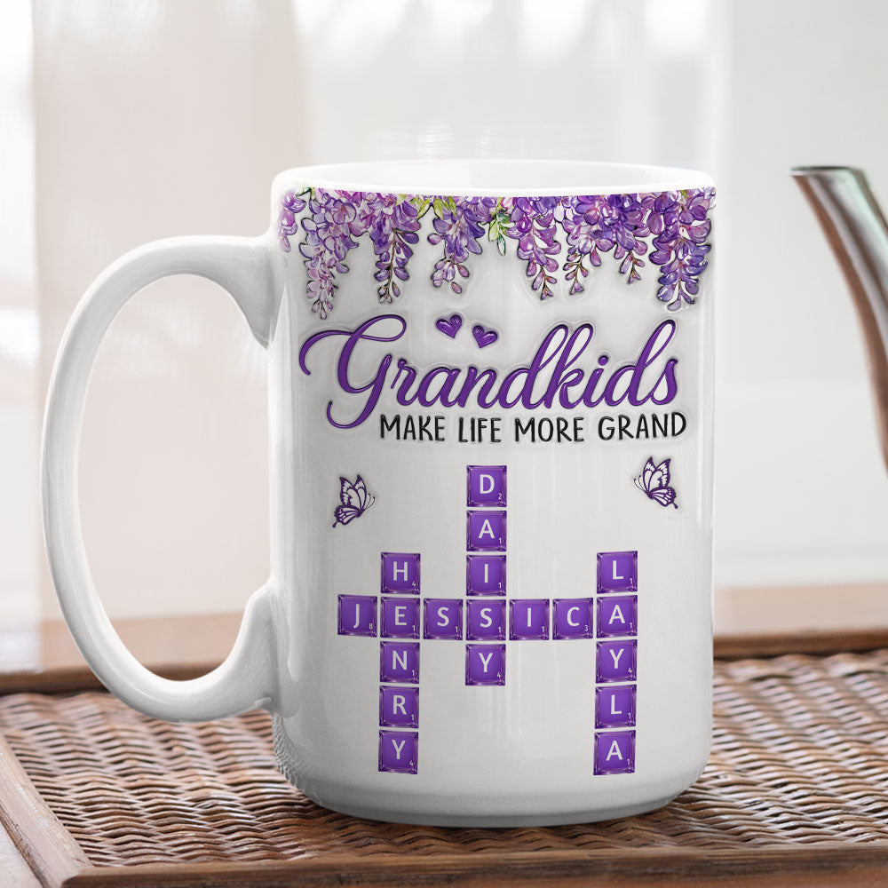Custom Christmas & Birthday Gift For Grandma • Our Grandma - Personalized 3D Inflated Effect Mug