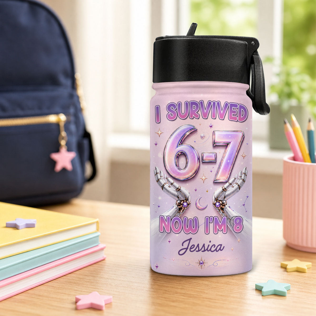 Every Day New Adventures - Personalized Kids Water Bottle