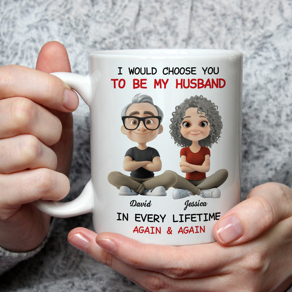 Custom Anniversary Keepsake Gifts For Couple • Always Choose You My Husband - Personalized Coffee Mug