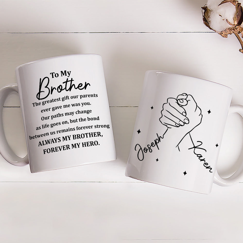 Custom Christmas & Birthday Gift For Brother • Always My Brother Version 2 - Personalized Coffee Mug