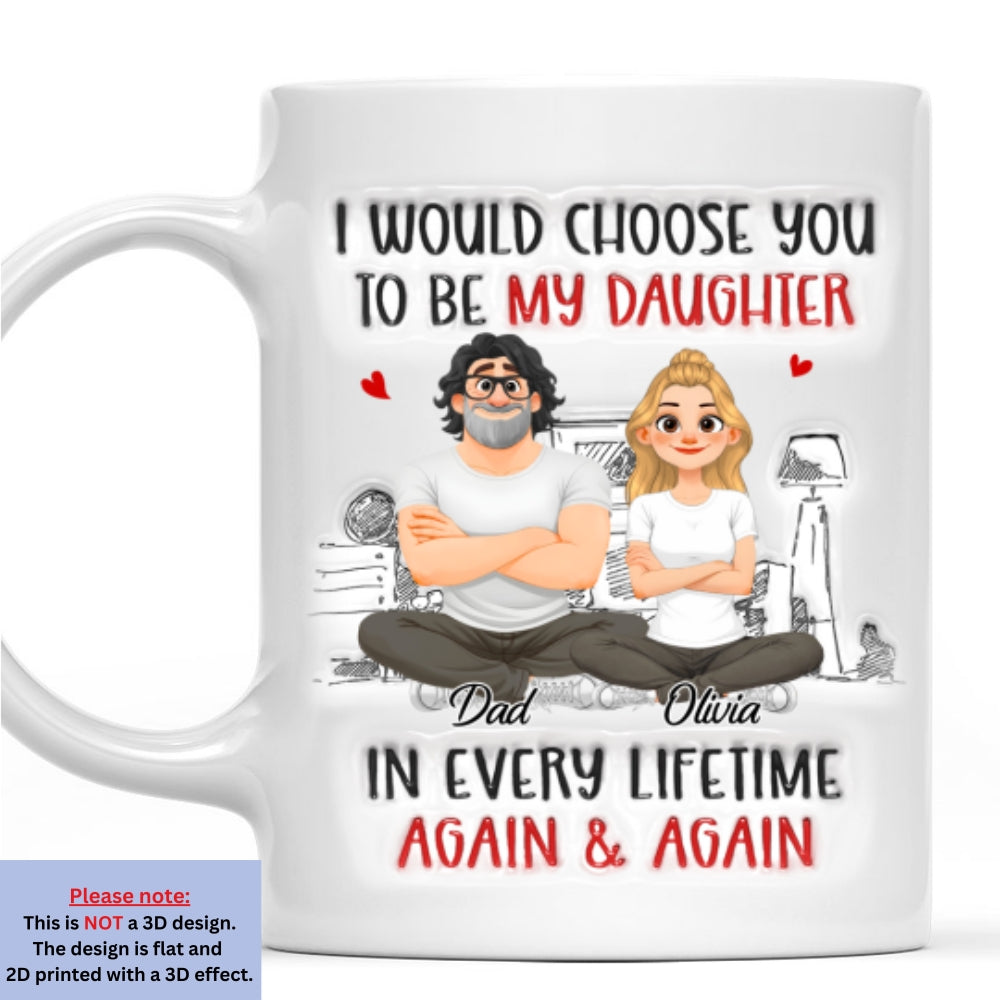 Custom Mother's Day Gift for Daughter • Again And Again - Personalized 3D Inflated Effect Mug