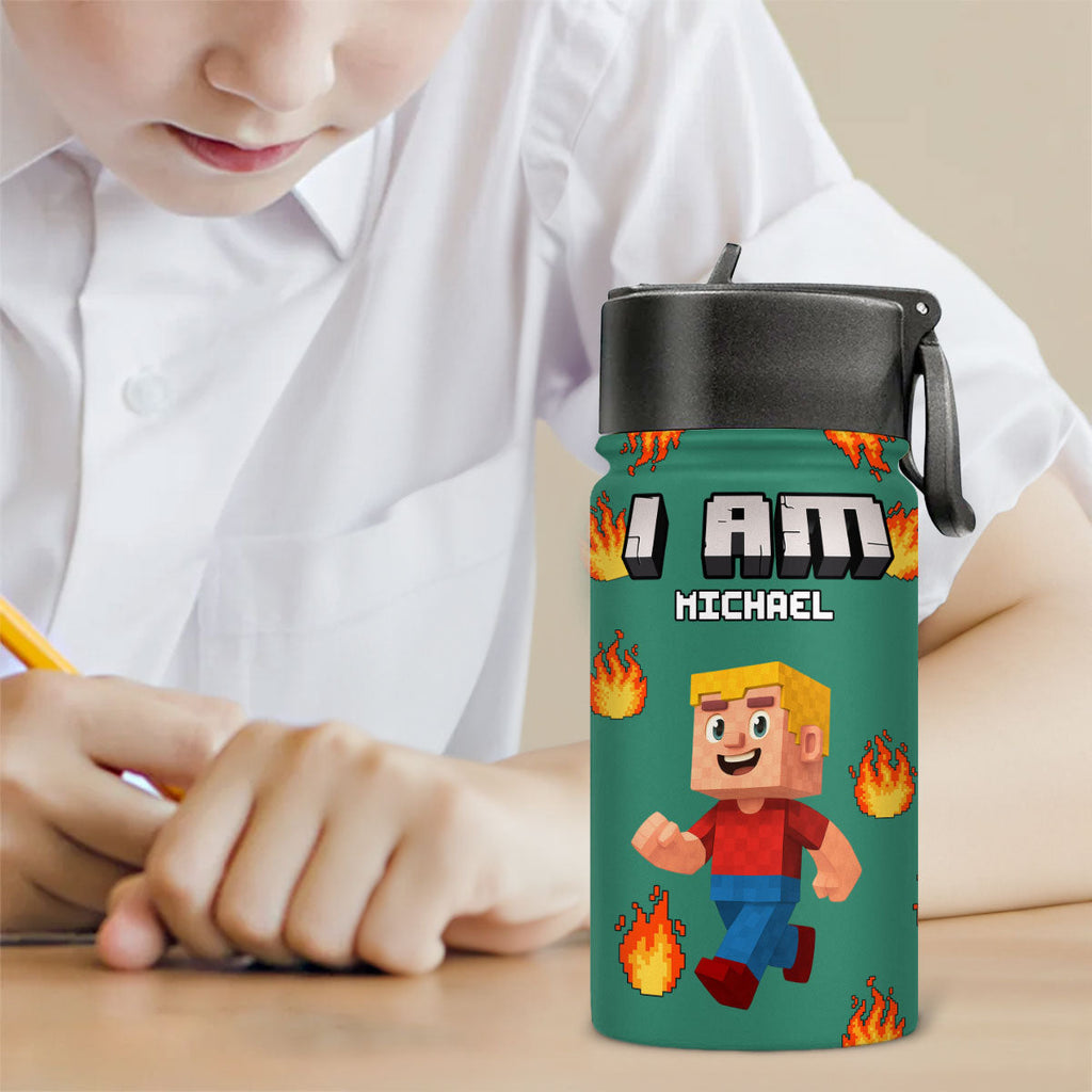 Blocky Kid - Personalized Kids Water Bottle