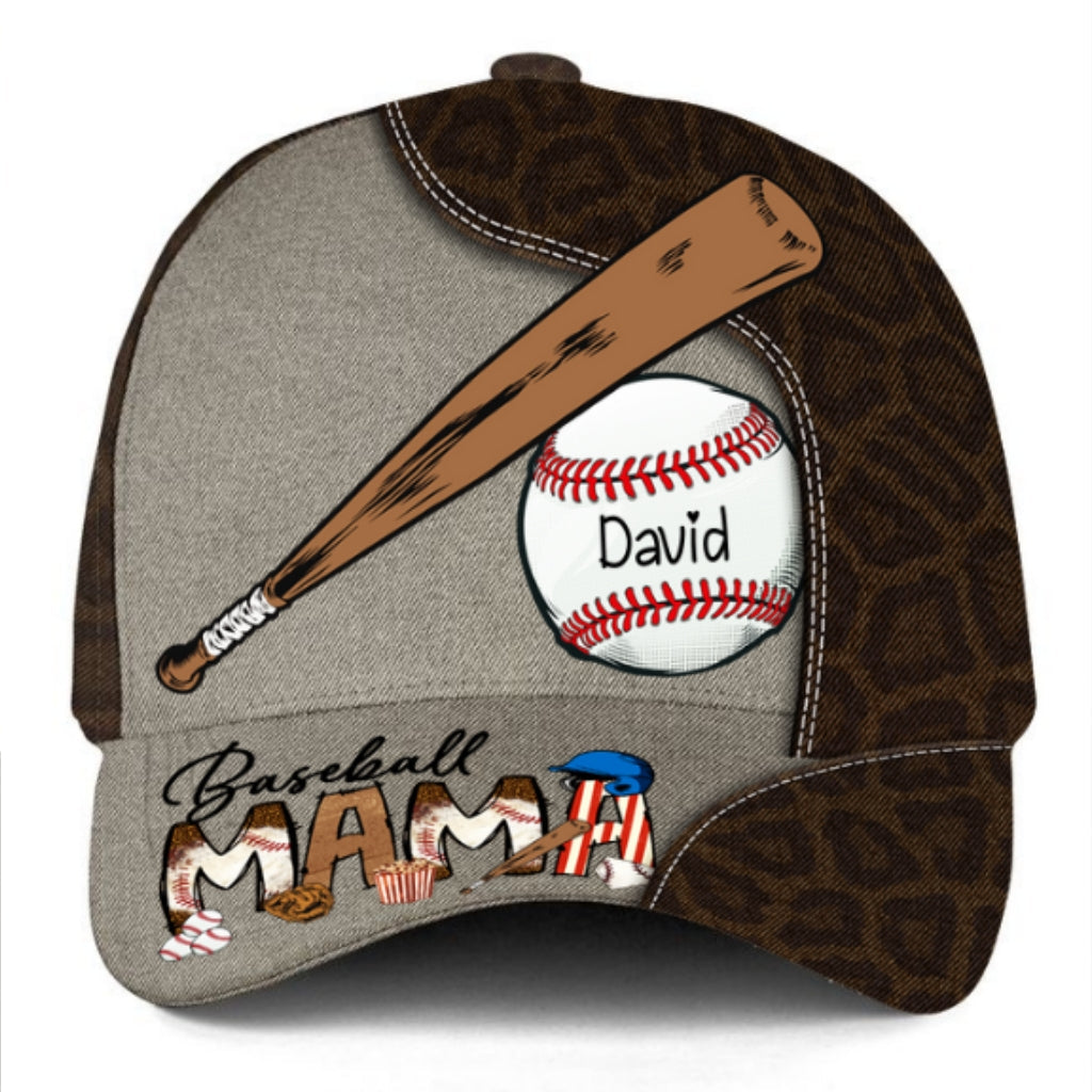 My Favorite Baseball Players Call Me Mom - Personalized Classic Cap