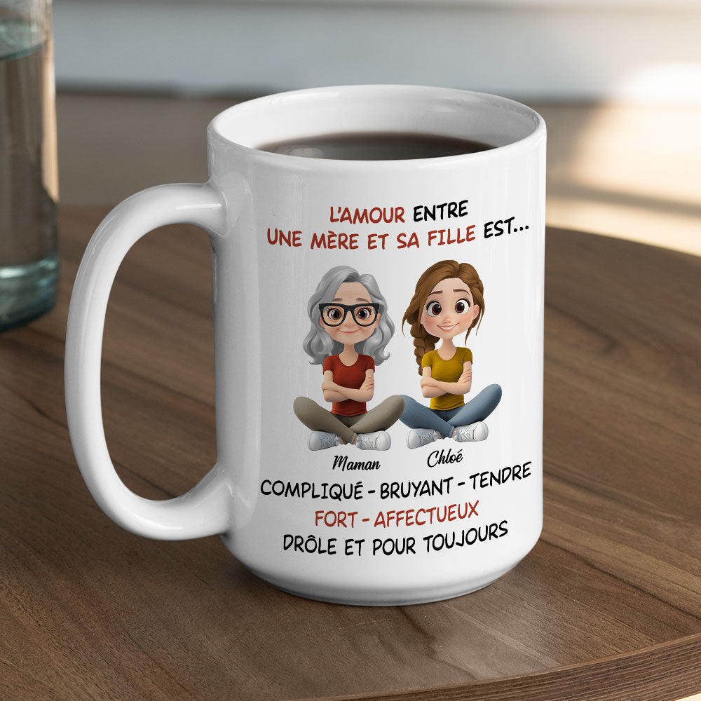 Custom Mother's Day Gift for Daughter • Complicated Noisy Tender French - Personalized Coffee Mug