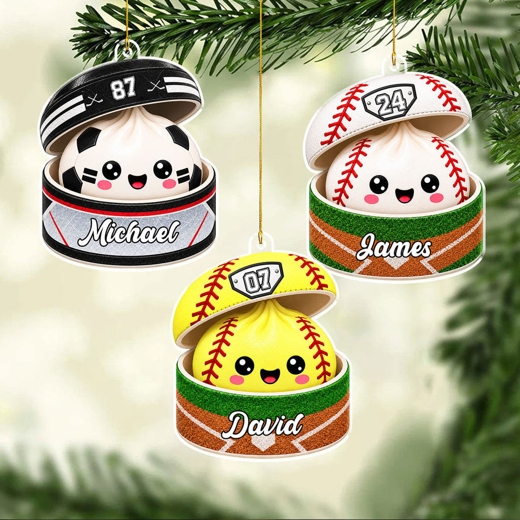 Custom Cute Gift For Kids 2026 Dumpling Squishy Hunter • A Squishy Christmas Full Joy - Personalized Acrylic Ornament