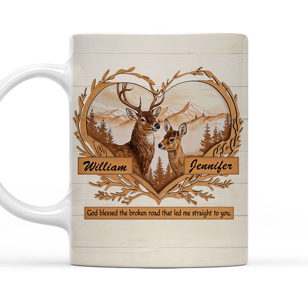 Custom Anniversary Keepsake Gifts For Couple • Deer Love - Personalized Coffee Mug