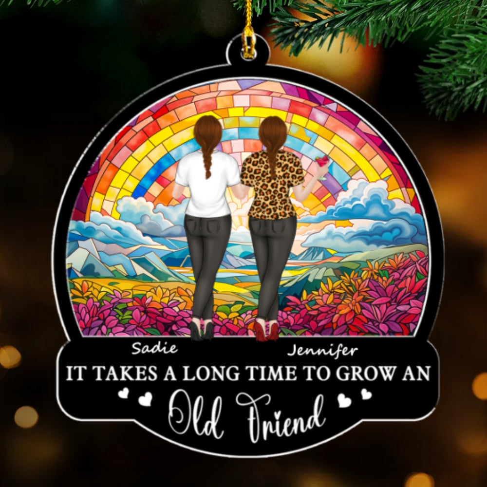 Custom Friendship Christmas Ornament, Best Friend Gift •  Best Friends For Life - Personalized Acrylic Ornament