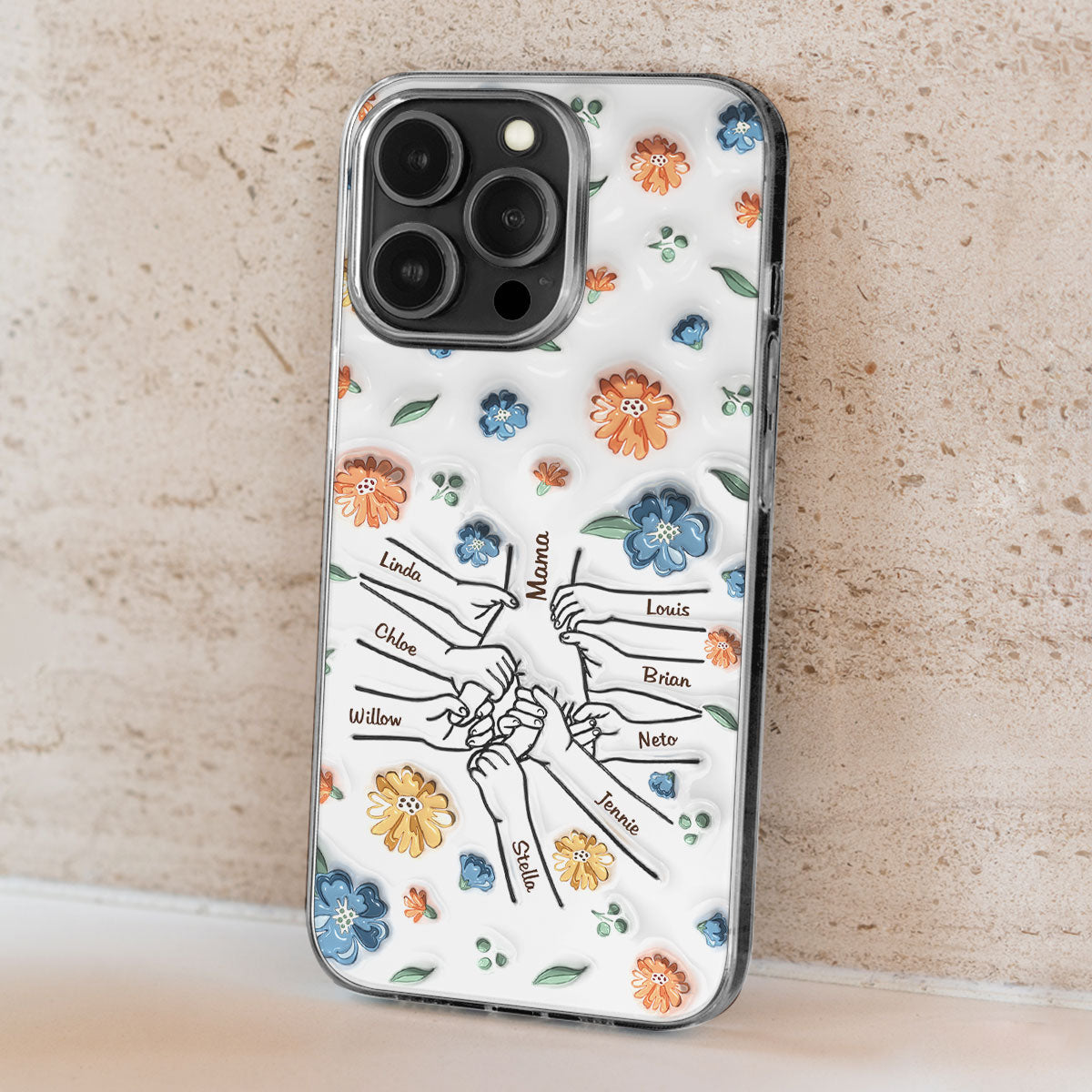 Mom Hold My Heart - Personalized 3D Inflated Effect Phone Case