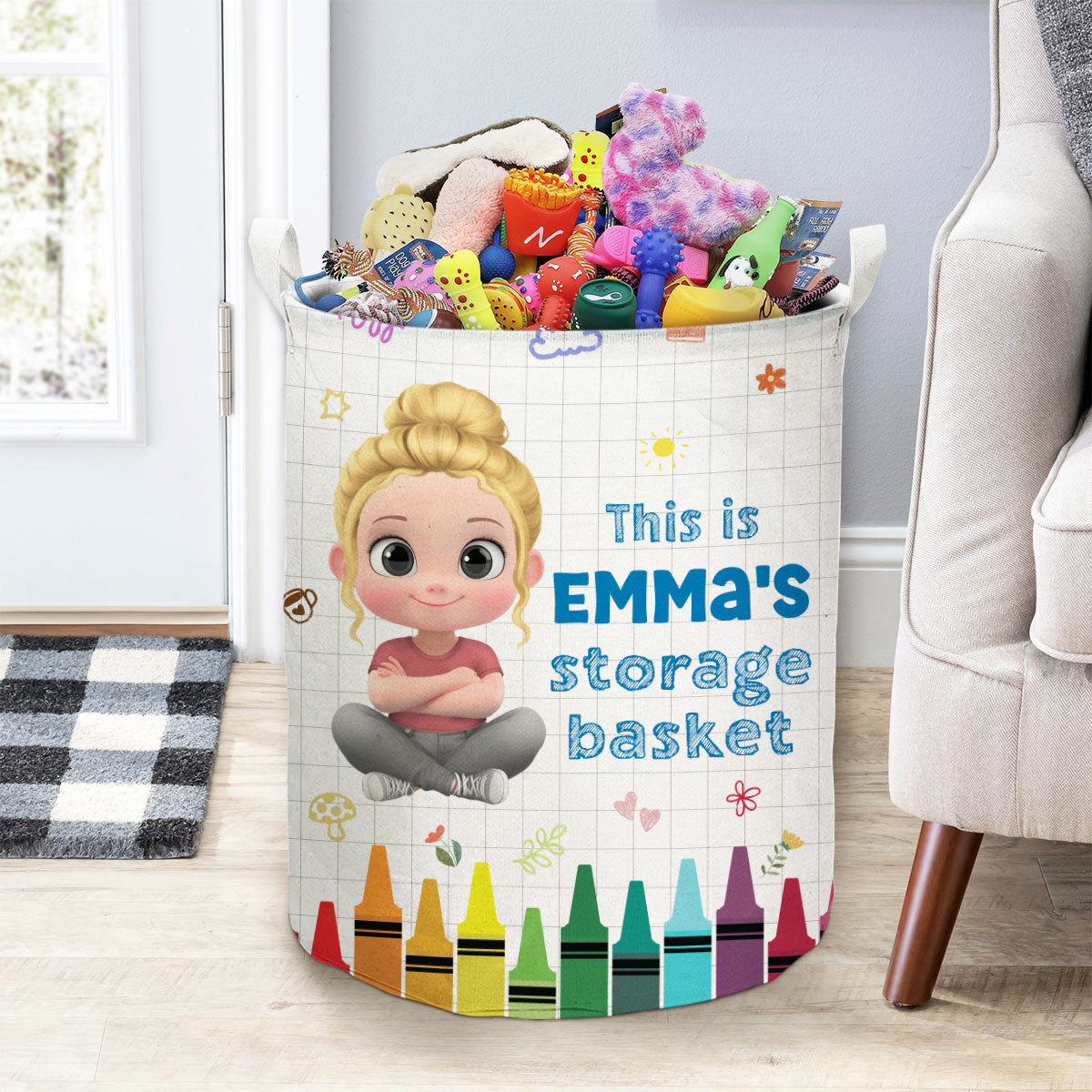 Kids Storage Basket - Personalized Basket
