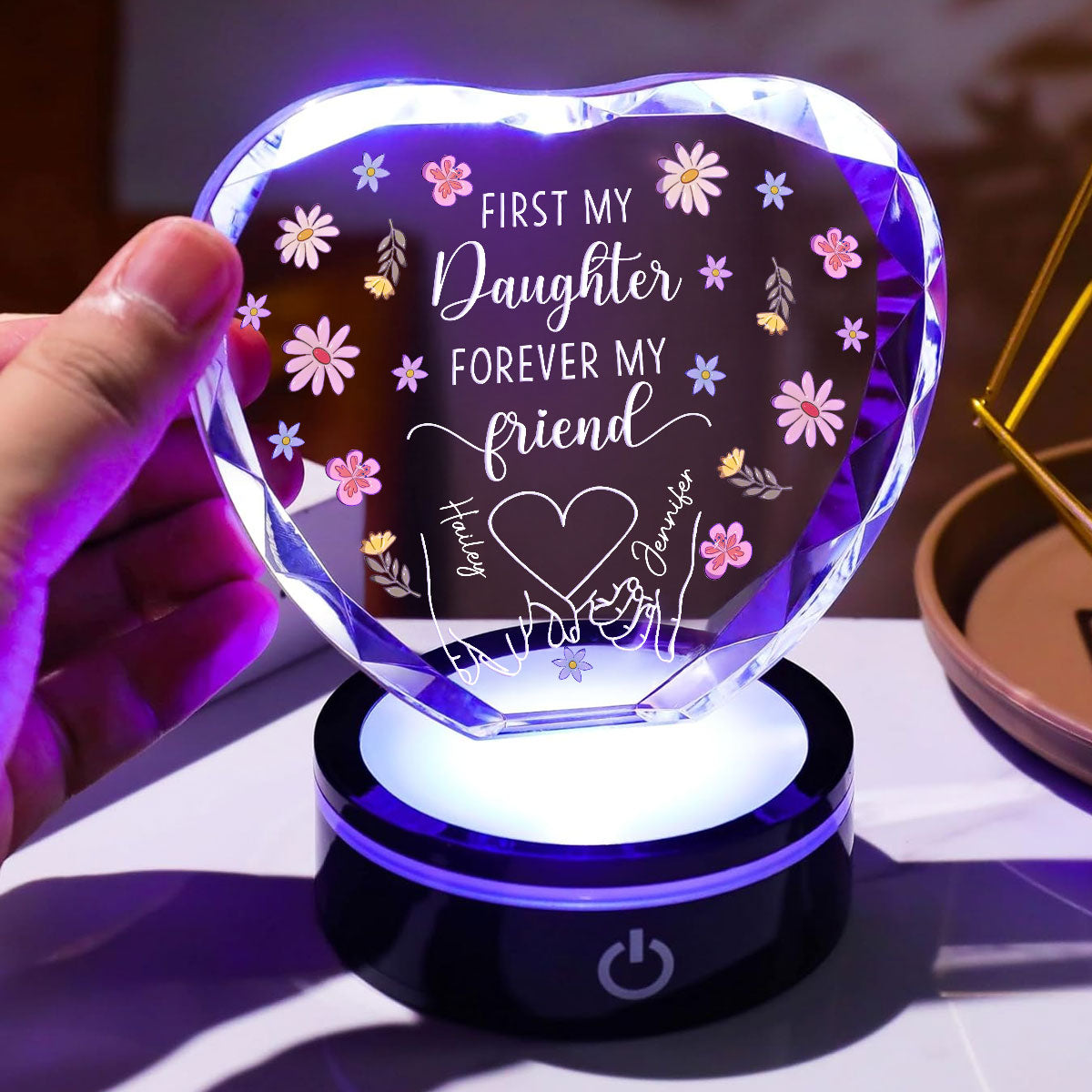Forever My Friend - Personalized Crystal Led Light